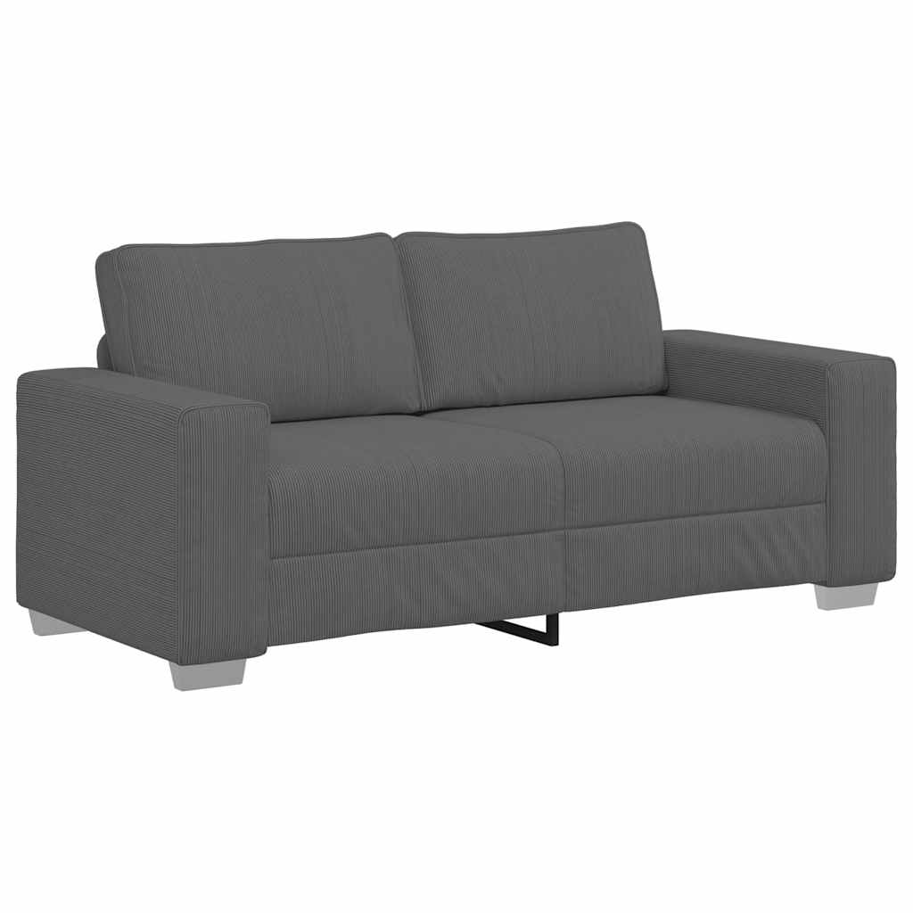 Loveseat bank 180x77x82 cm corduroy stof donkergrijs is nu te koop bij PeponiXL, paradijselijk wonen!