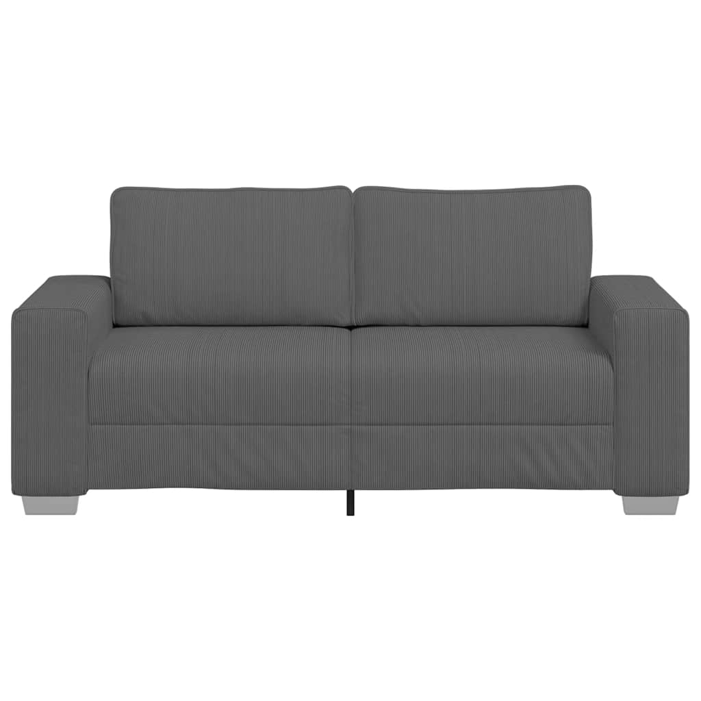 Loveseat bank 180x77x82 cm corduroy stof donkergrijs is nu te koop bij PeponiXL, paradijselijk wonen!