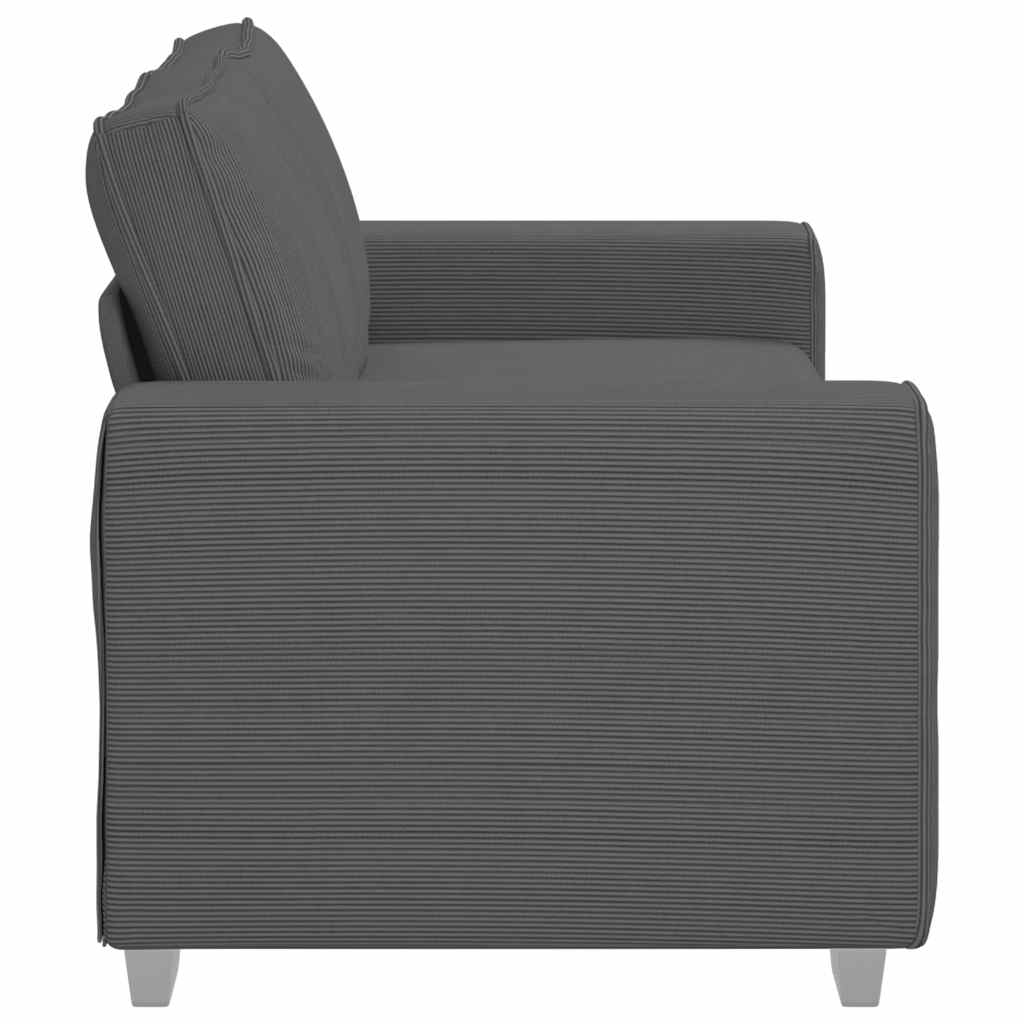 Loveseat bank 180x77x82 cm corduroy stof donkergrijs is nu te koop bij PeponiXL, paradijselijk wonen!