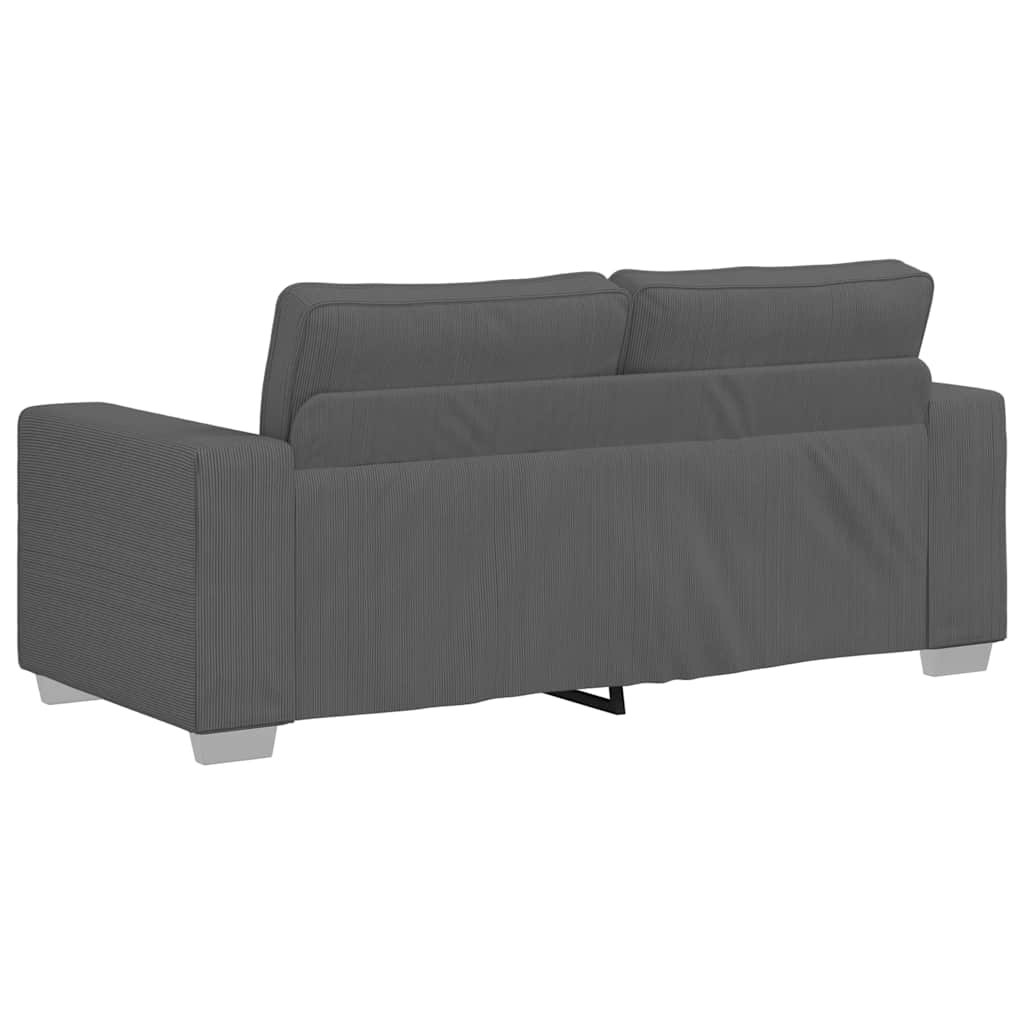 Loveseat bank 180x77x82 cm corduroy stof donkergrijs is nu te koop bij PeponiXL, paradijselijk wonen!