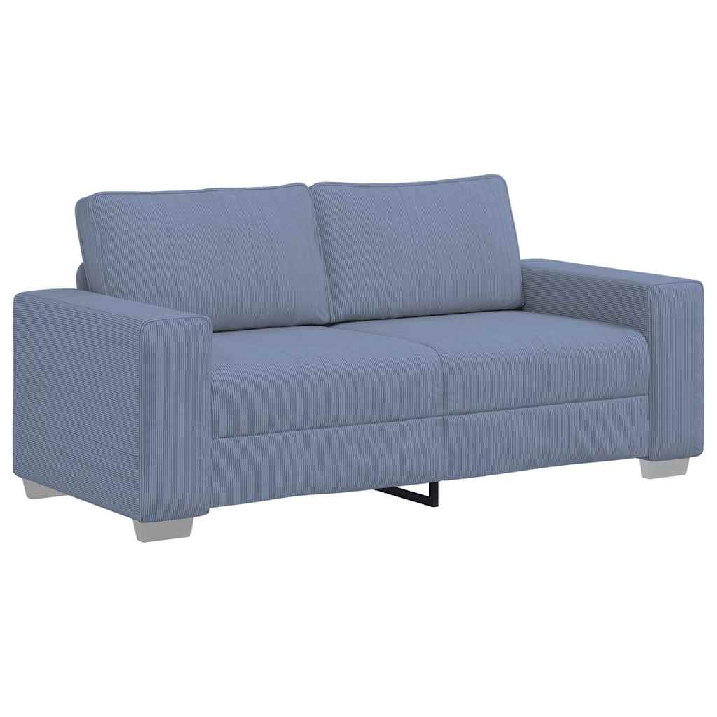 Loveseat Sofa Blauw 180x77x82 cm Corduroy Stof is nu te koop bij PeponiXL, paradijselijk wonen!