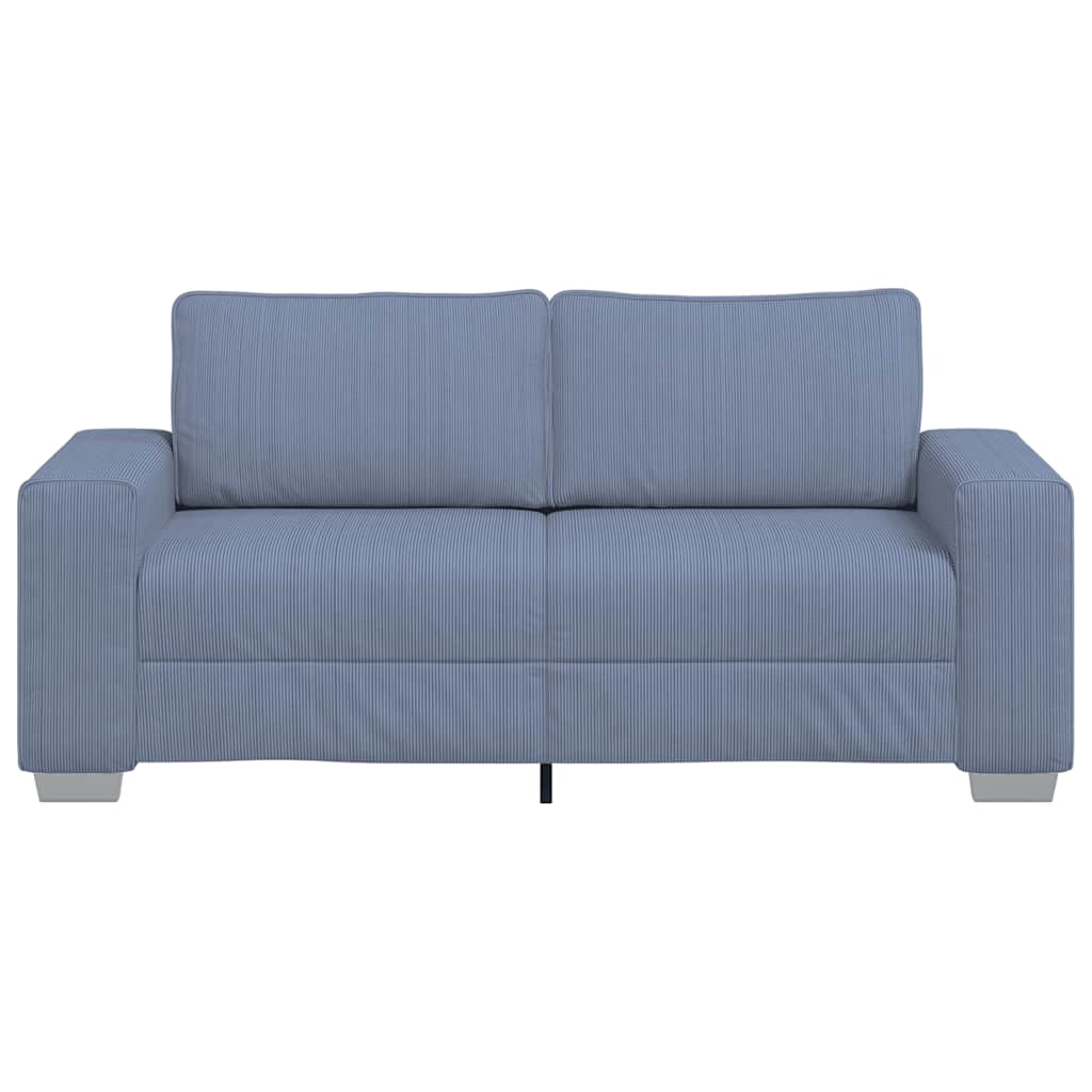 Loveseat Sofa Blauw 180x77x82 cm Corduroy Stof is nu te koop bij PeponiXL, paradijselijk wonen!