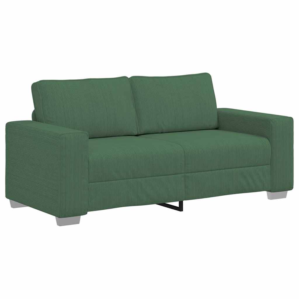 Loveseat Sofa Donkergroen 180x77x82 cm Corduroy Stof is nu te koop bij PeponiXL, paradijselijk wonen!