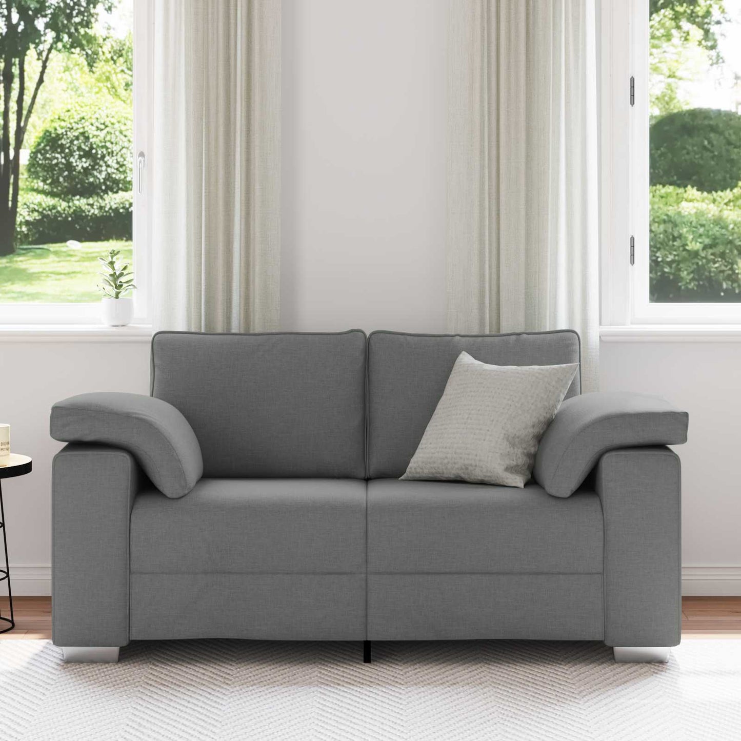 Loveseat Donkergrijs 160 cm Stof is nu te koop bij PeponiXL, paradijselijk wonen!