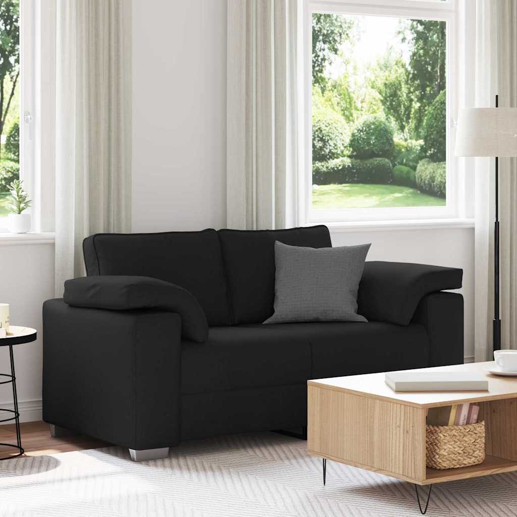 Loveseat Zwart 160 cm Stof is nu te koop bij PeponiXL, paradijselijk wonen!