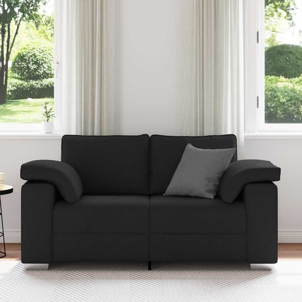 Loveseat Zwart 160 cm Stof is nu te koop bij PeponiXL, paradijselijk wonen!