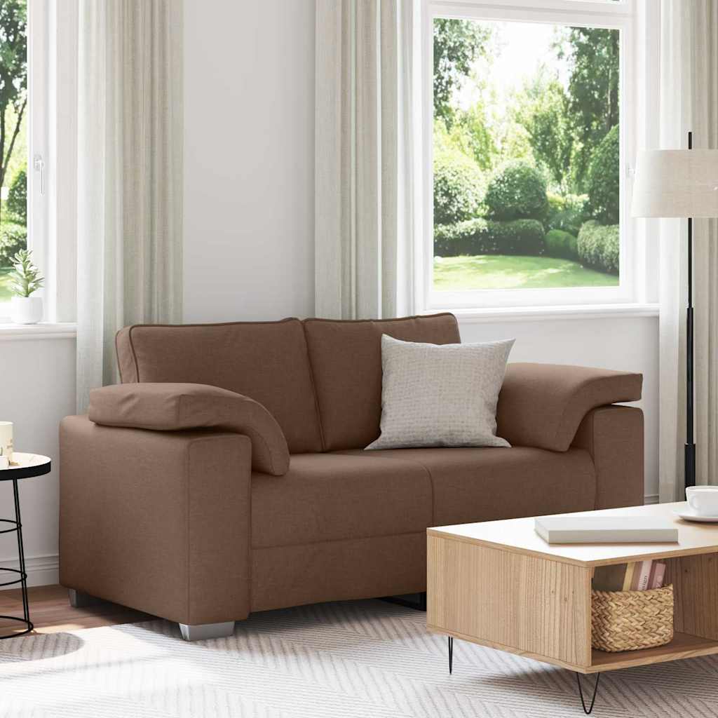 Loveseat Bruin 160 cm Stof is nu te koop bij PeponiXL, paradijselijk wonen!
