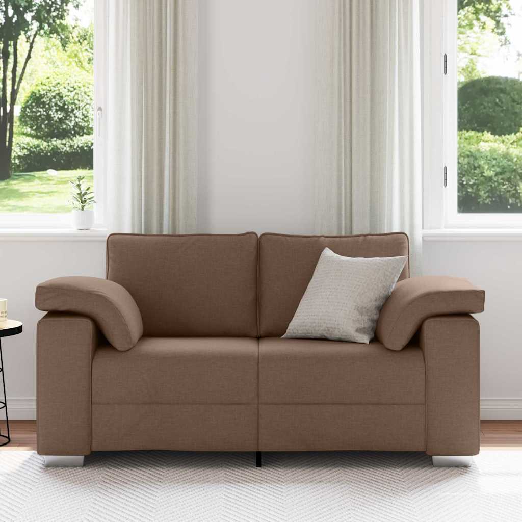 Loveseat Bruin 160 cm Stof is nu te koop bij PeponiXL, paradijselijk wonen!