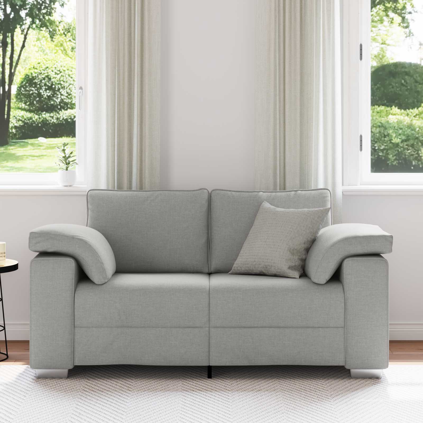 Loveseat Wolkengrijs 160 cm Stof is nu te koop bij PeponiXL, paradijselijk wonen!