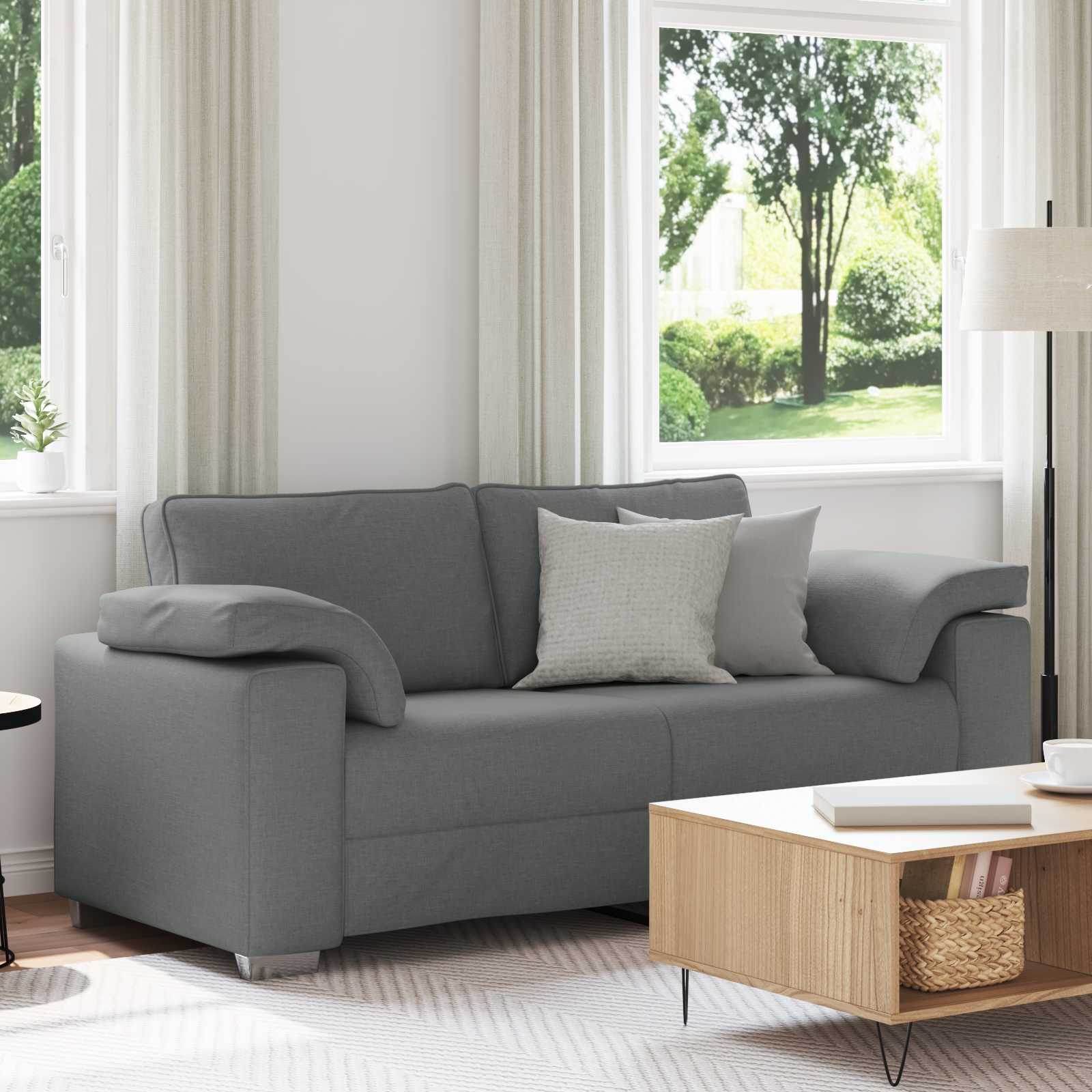 Loveseat Donkergrijs 180 cm Stof is nu te koop bij PeponiXL, paradijselijk wonen!