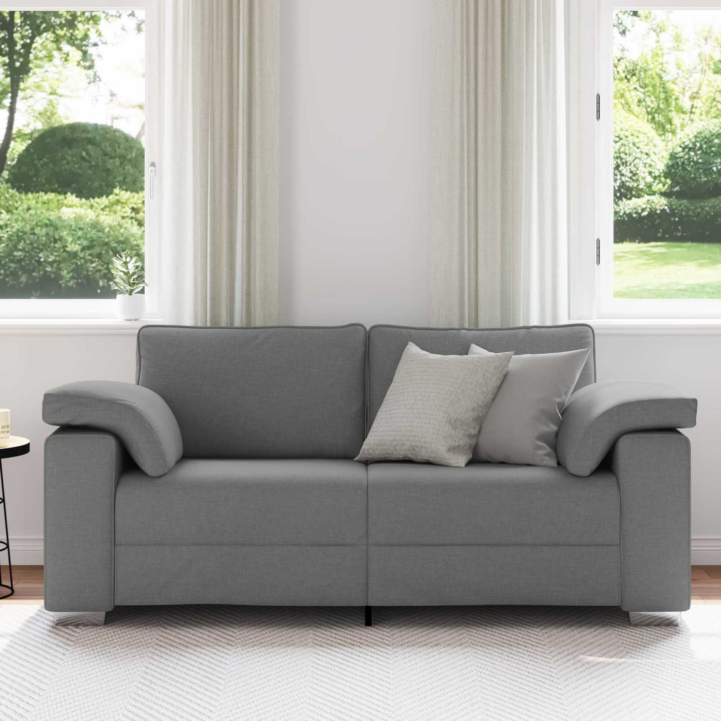 Loveseat Donkergrijs 180 cm Stof is nu te koop bij PeponiXL, paradijselijk wonen!