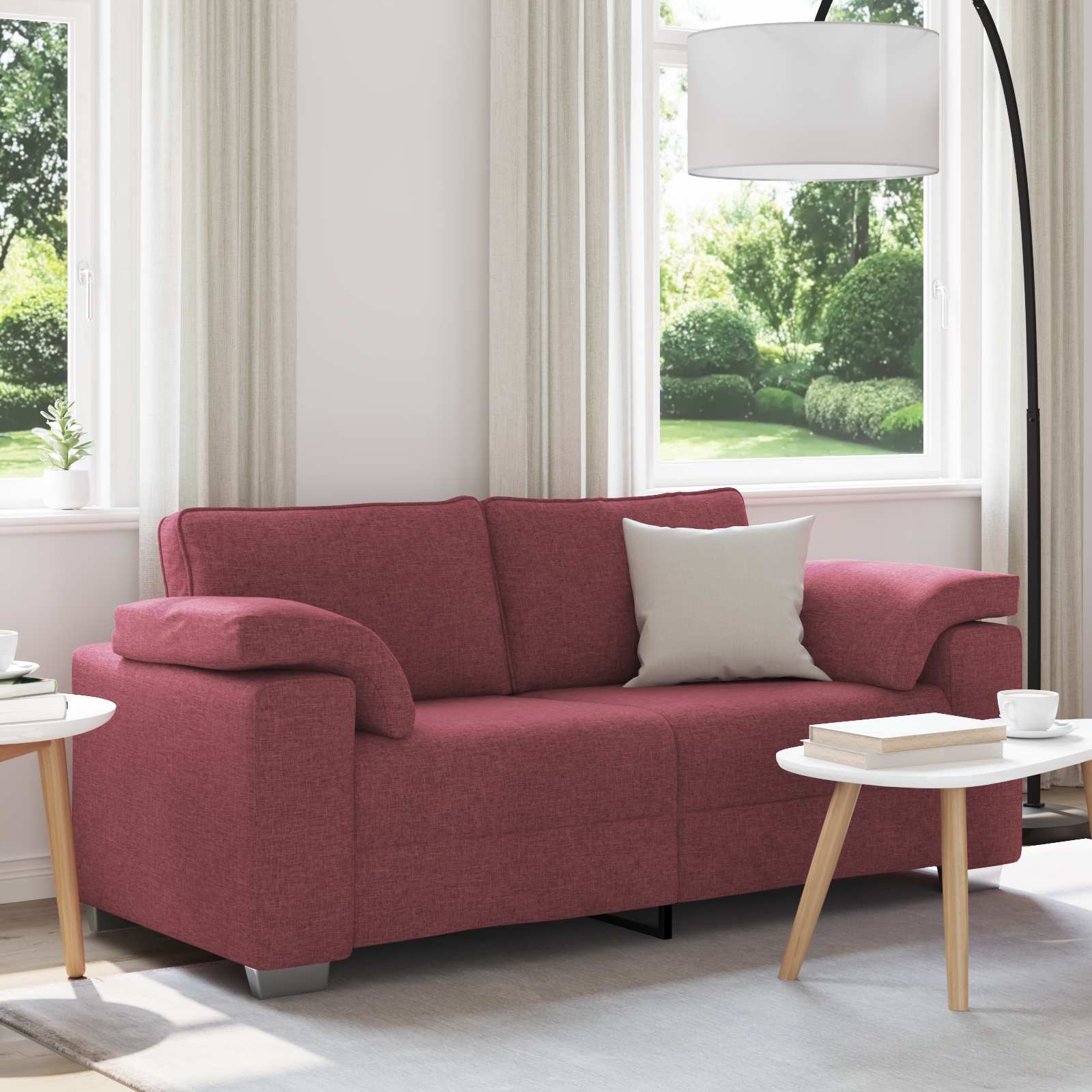 Loveseat Wijnrood 180 cm Stof is nu te koop bij PeponiXL, paradijselijk wonen!