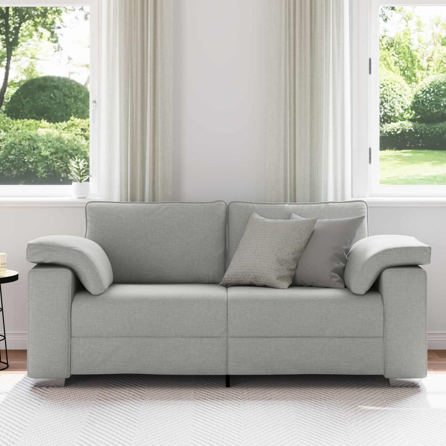 Loveseat Wolkengrijs 180 cm Stof is nu te koop bij PeponiXL, paradijselijk wonen!