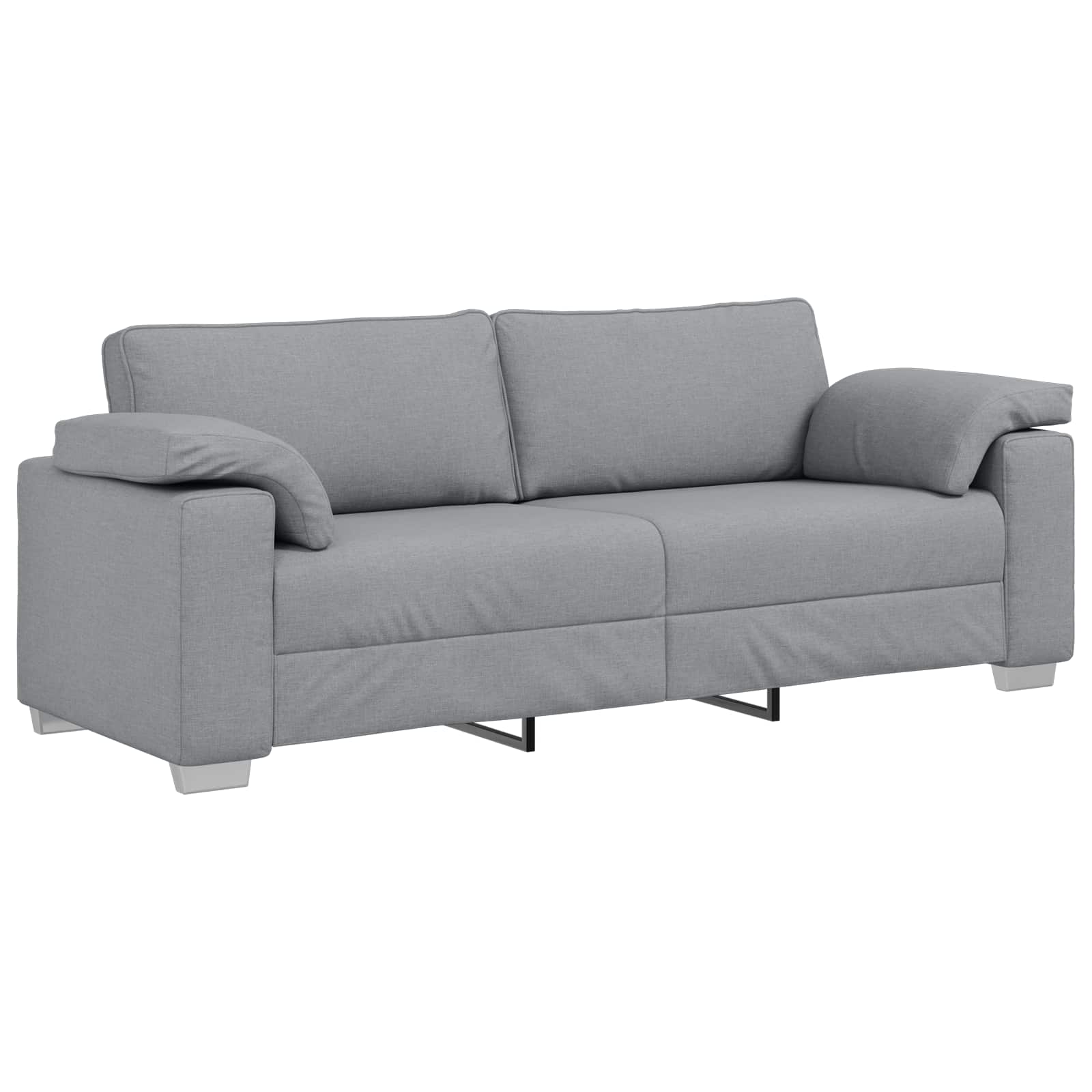 3-Zits Bank Lichtgrijs 220 cm Stof is nu te koop bij PeponiXL, paradijselijk wonen!