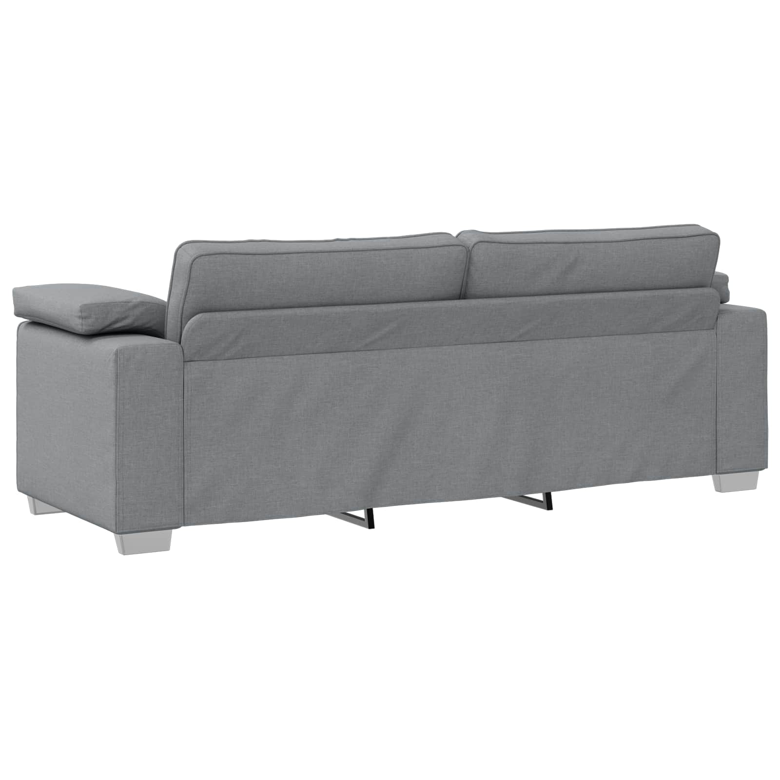 3-Zits Bank Lichtgrijs 220 cm Stof is nu te koop bij PeponiXL, paradijselijk wonen!