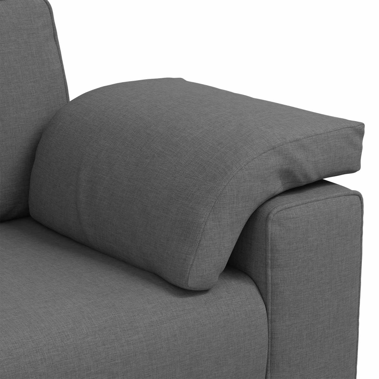 3-Zits Bank Donkergrijs 220 cm Stof is nu te koop bij PeponiXL, paradijselijk wonen!