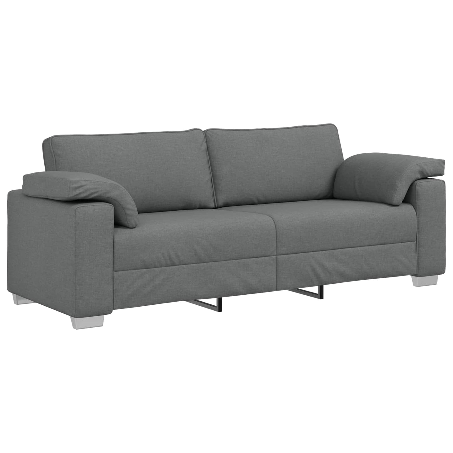 3-Zits Bank Donkergrijs 220 cm Stof is nu te koop bij PeponiXL, paradijselijk wonen!