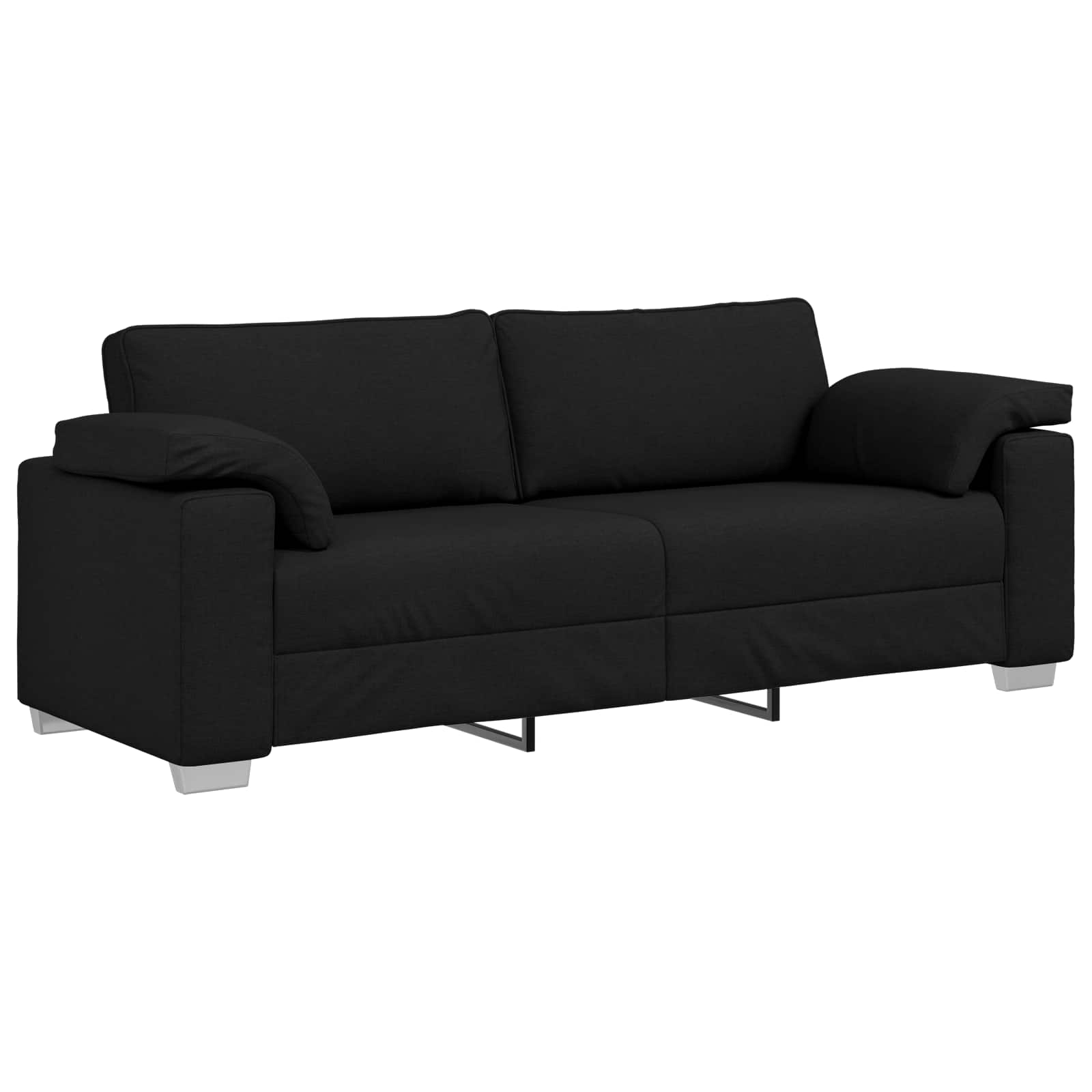 3-Zits Bank Zwart 220 cm Stof is nu te koop bij PeponiXL, paradijselijk wonen!