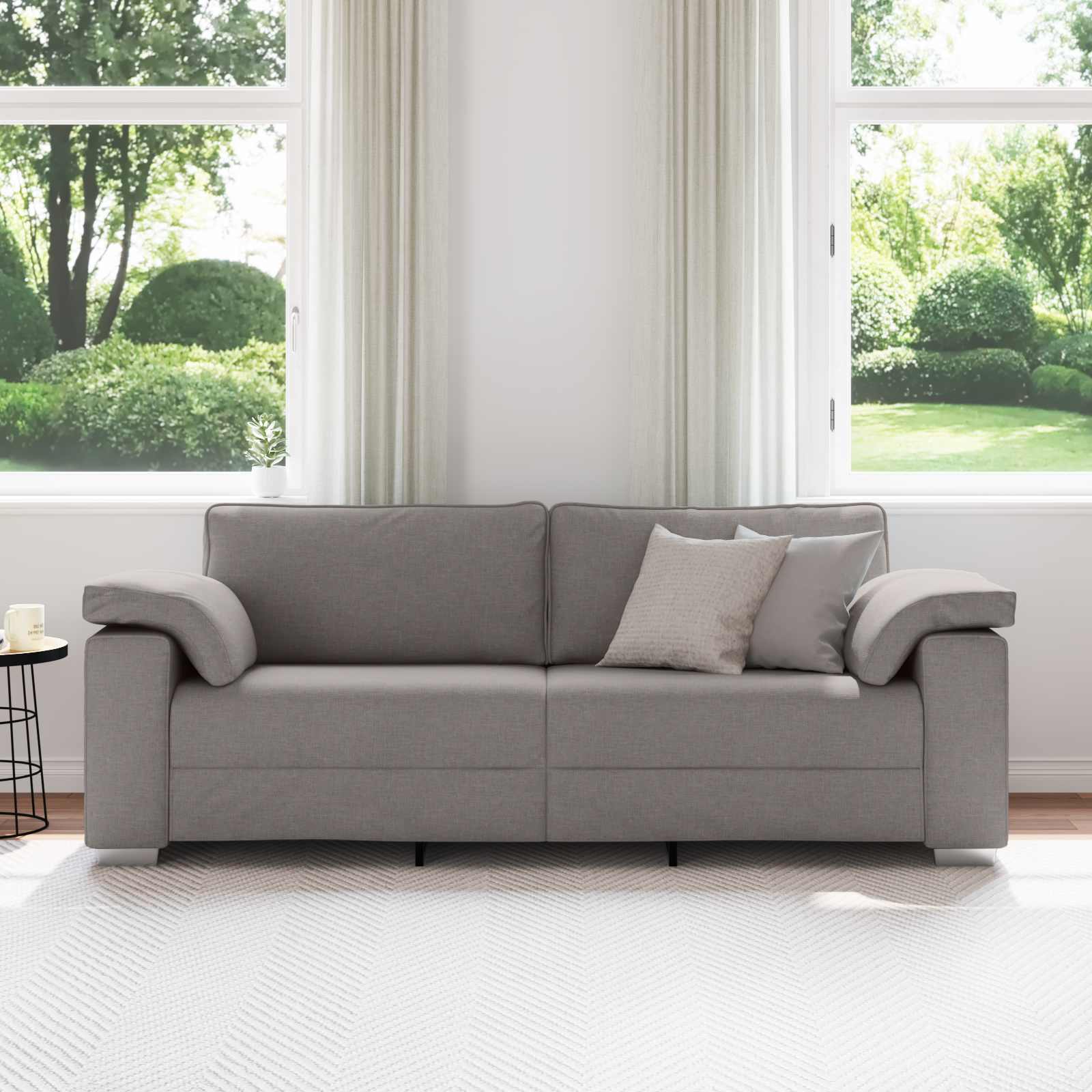 3-Zits Bank Taupe 220 cm Stof is nu te koop bij PeponiXL, paradijselijk wonen!