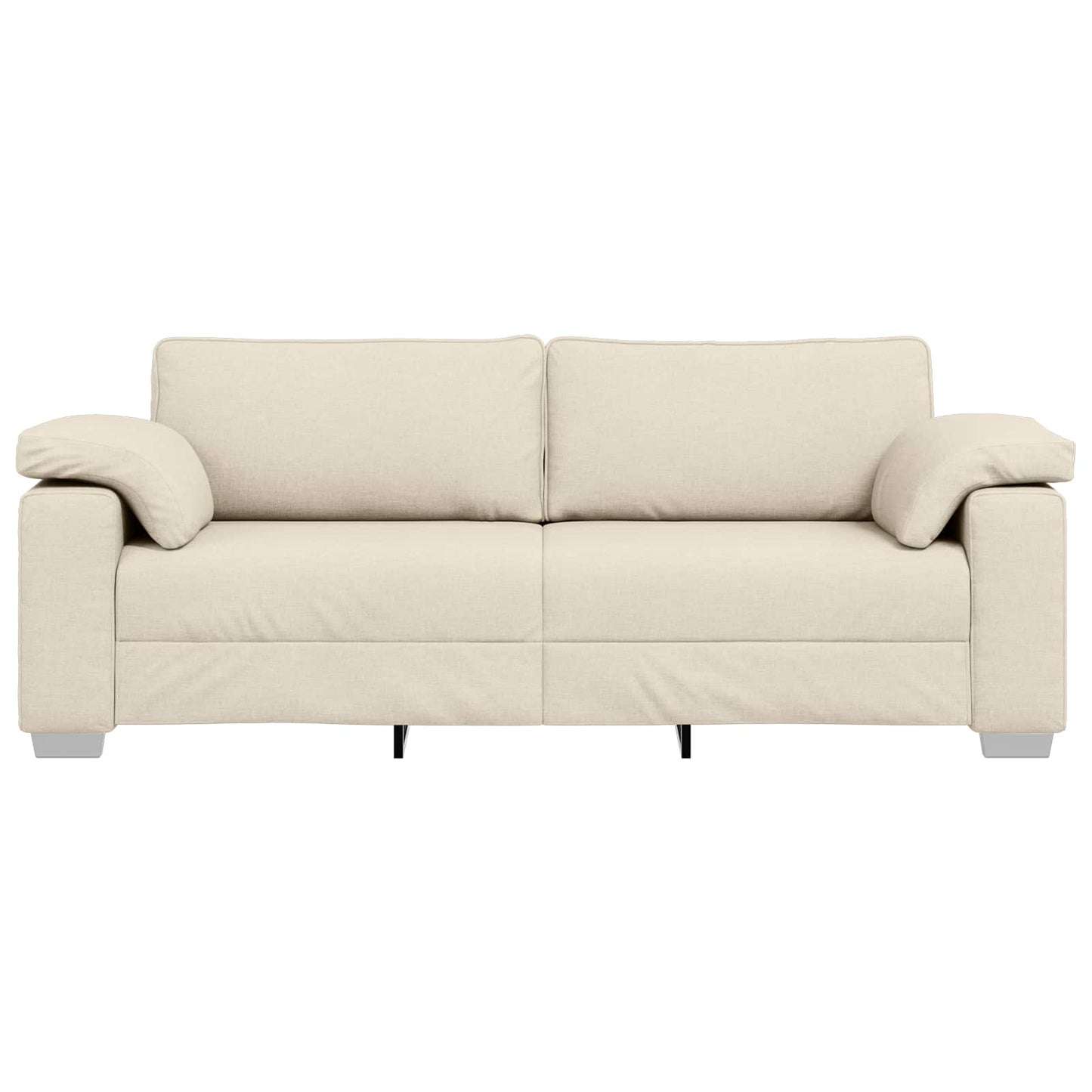 3-Zits Bank Beige 220 cm Linnen-mix stof