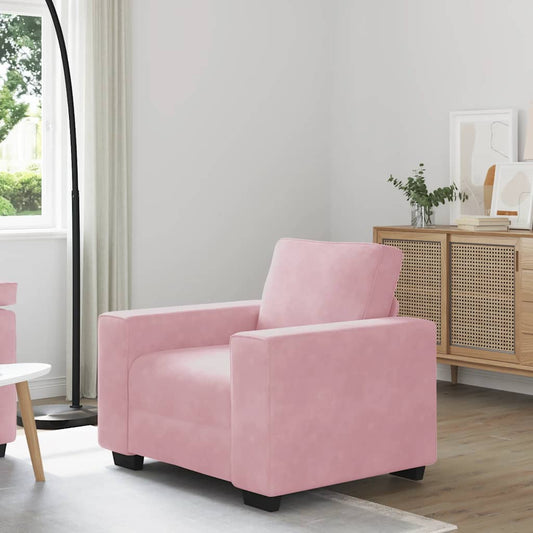 Sofastoel Roze 100x77x82 cm Fluweel is nu te koop bij PeponiXL, paradijselijk wonen!