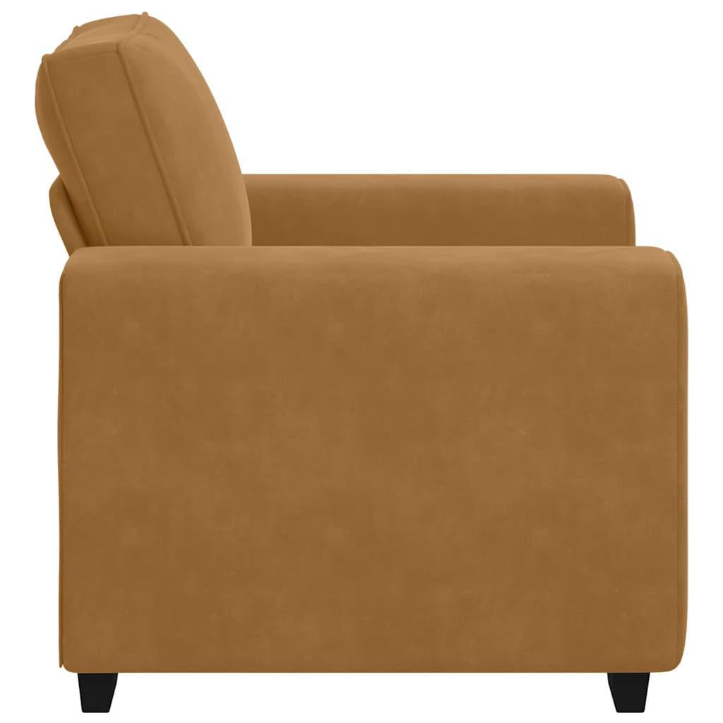 Sofastoel Bruin 100x77x82 cm Fluweel is nu te koop bij PeponiXL, paradijselijk wonen!