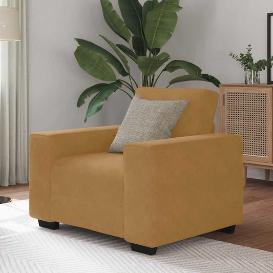 Sofastoel Bruin 100x77x82 cm Fluweel is nu te koop bij PeponiXL, paradijselijk wonen!