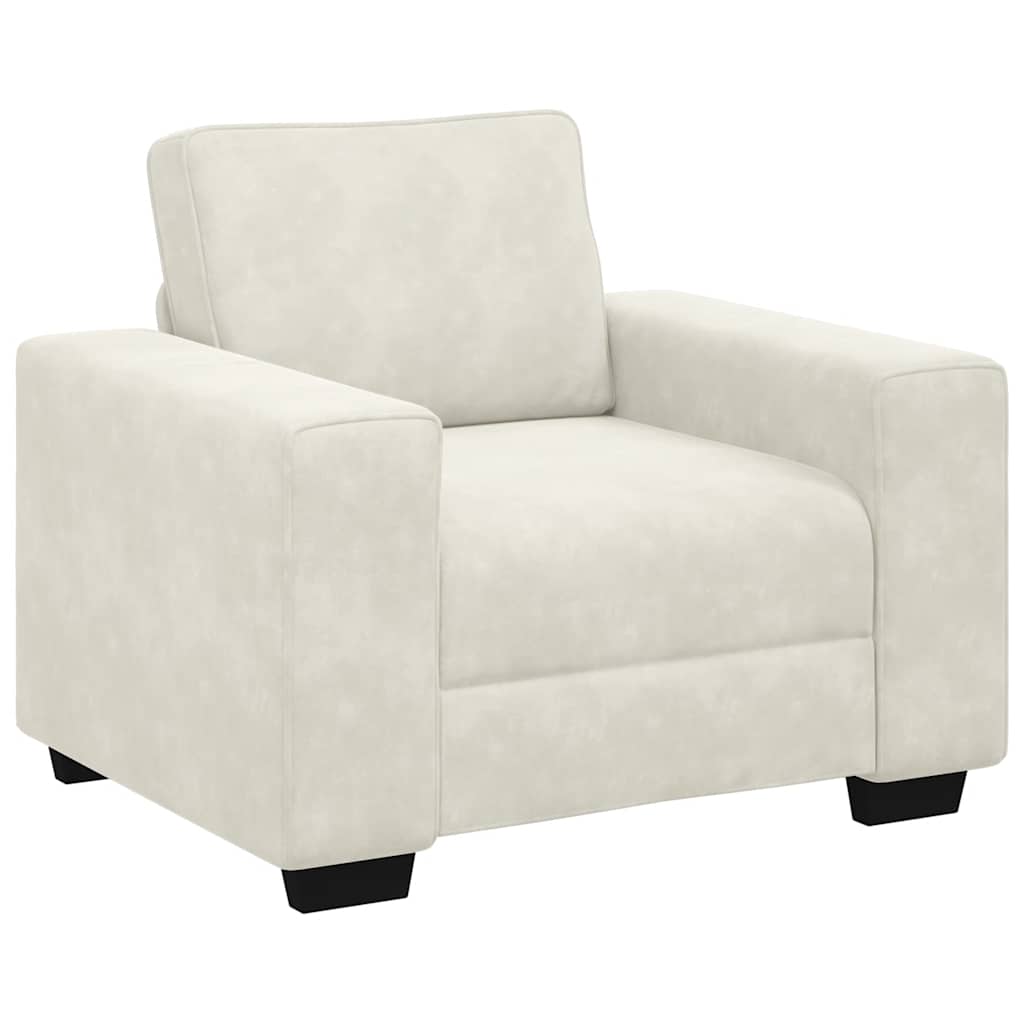 Sofastoel Crème 100x77x82 cm Fluweel is nu te koop bij PeponiXL, paradijselijk wonen!