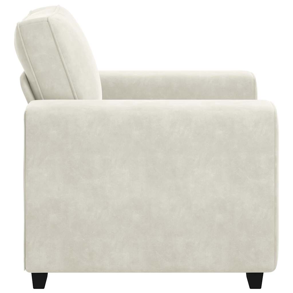 Sofastoel Crème 100x77x82 cm Fluweel is nu te koop bij PeponiXL, paradijselijk wonen!