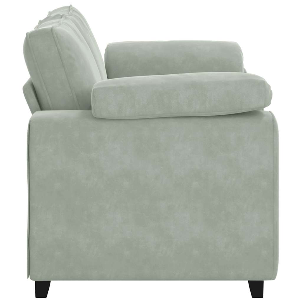 Loveseat bank 160x77x82 cm fluweel lichtgrijs is nu te koop bij PeponiXL, paradijselijk wonen!