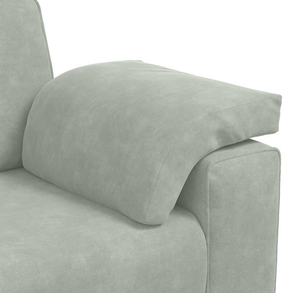 Loveseat bank 160x77x82 cm fluweel lichtgrijs is nu te koop bij PeponiXL, paradijselijk wonen!