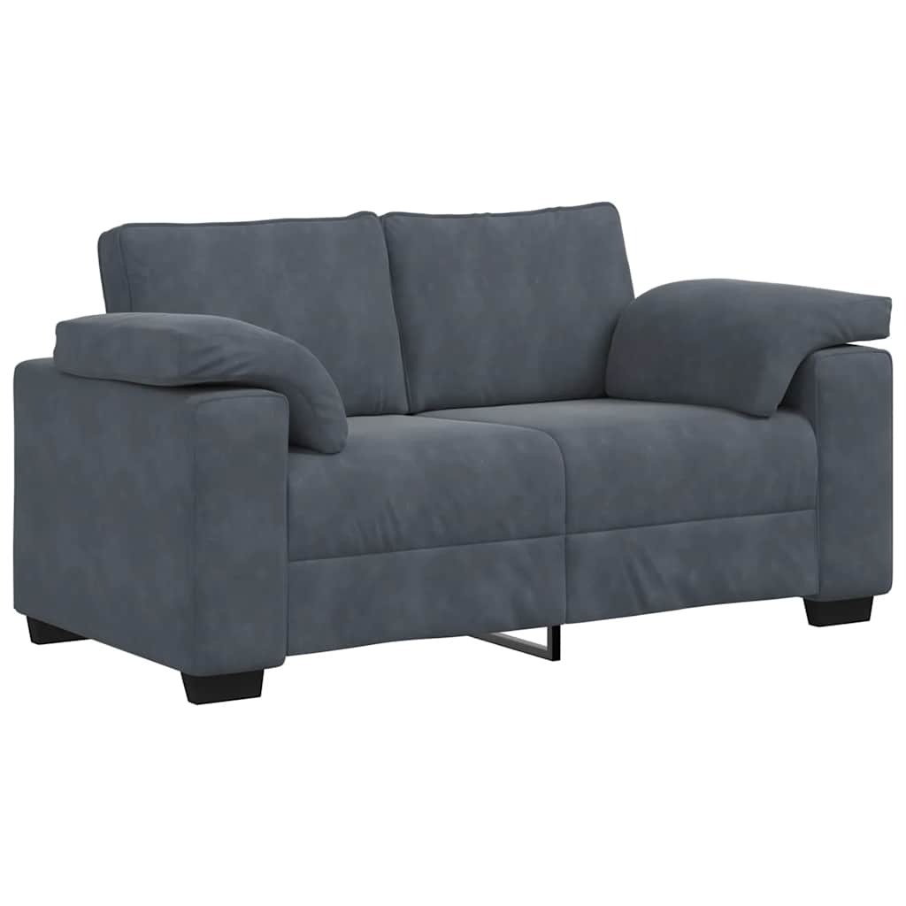 Loveseat bank 160x77x82 cm fluweel donkergrijs is nu te koop bij PeponiXL, paradijselijk wonen!