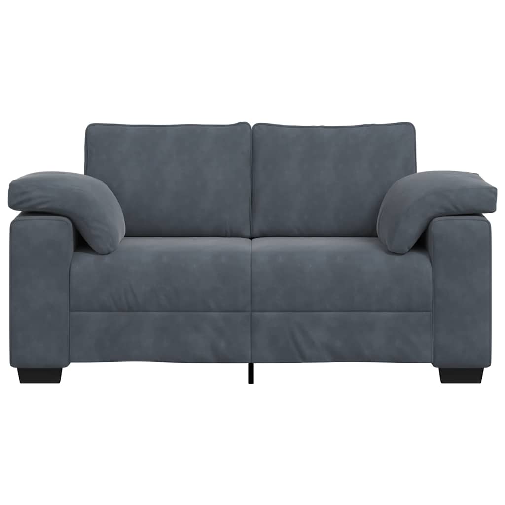 Loveseat bank 160x77x82 cm fluweel donkergrijs is nu te koop bij PeponiXL, paradijselijk wonen!