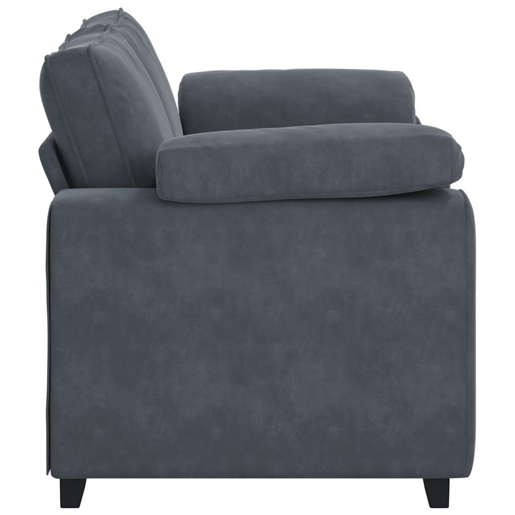 Loveseat bank 160x77x82 cm fluweel donkergrijs is nu te koop bij PeponiXL, paradijselijk wonen!