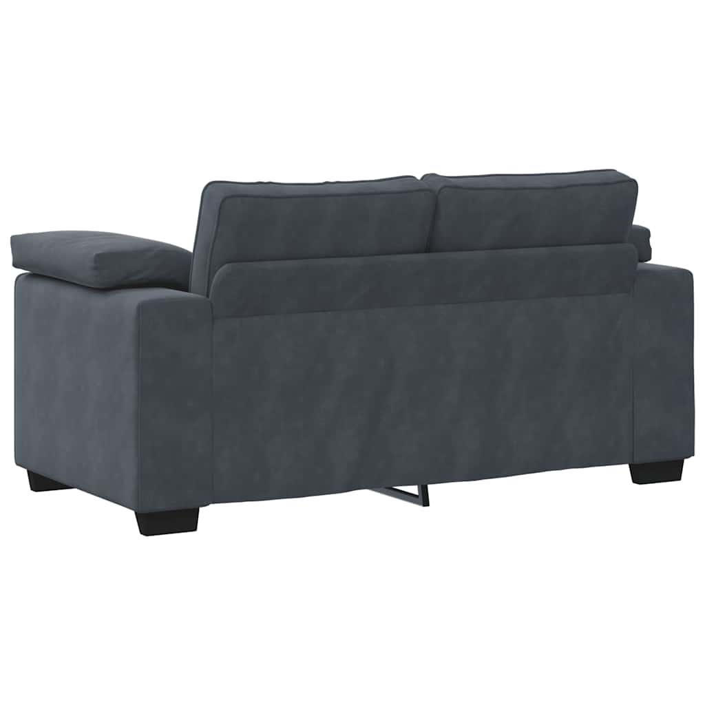 Loveseat bank 160x77x82 cm fluweel donkergrijs is nu te koop bij PeponiXL, paradijselijk wonen!