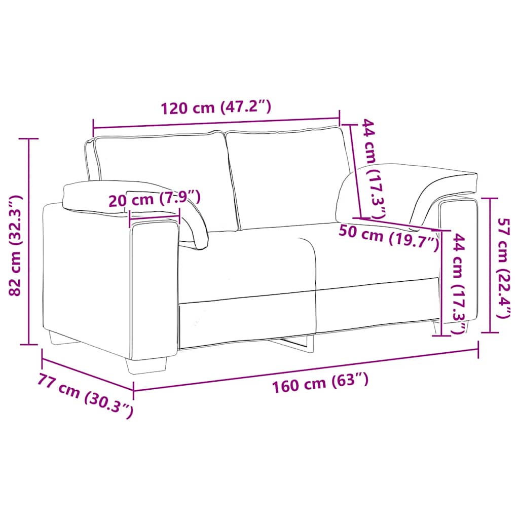 Loveseat bank 160x77x82 cm fluweel donkergrijs is nu te koop bij PeponiXL, paradijselijk wonen!