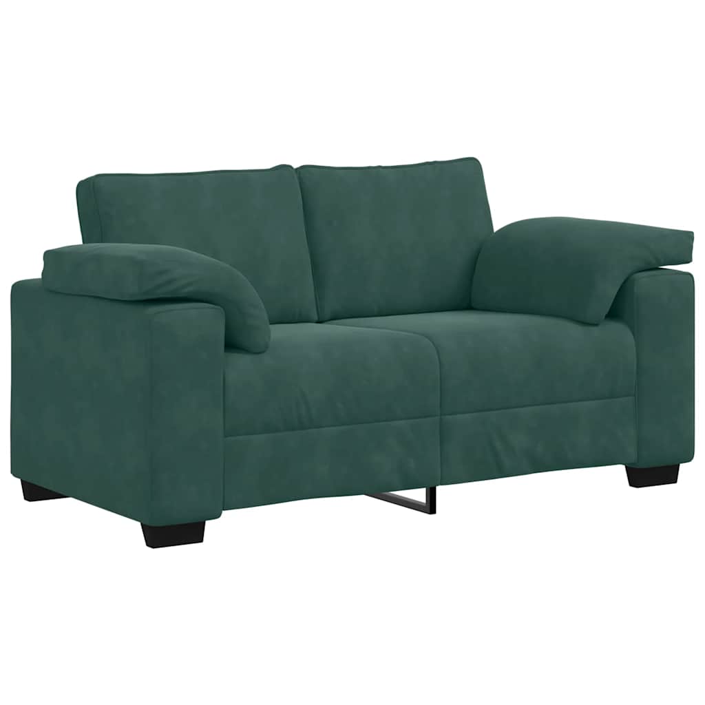 Loveseat Sofa Donkergroen 160x77x82 cm Fluweel is nu te koop bij PeponiXL, paradijselijk wonen!