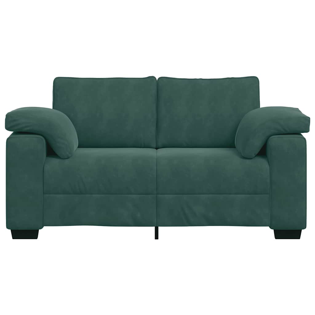 Loveseat Sofa Donkergroen 160x77x82 cm Fluweel is nu te koop bij PeponiXL, paradijselijk wonen!