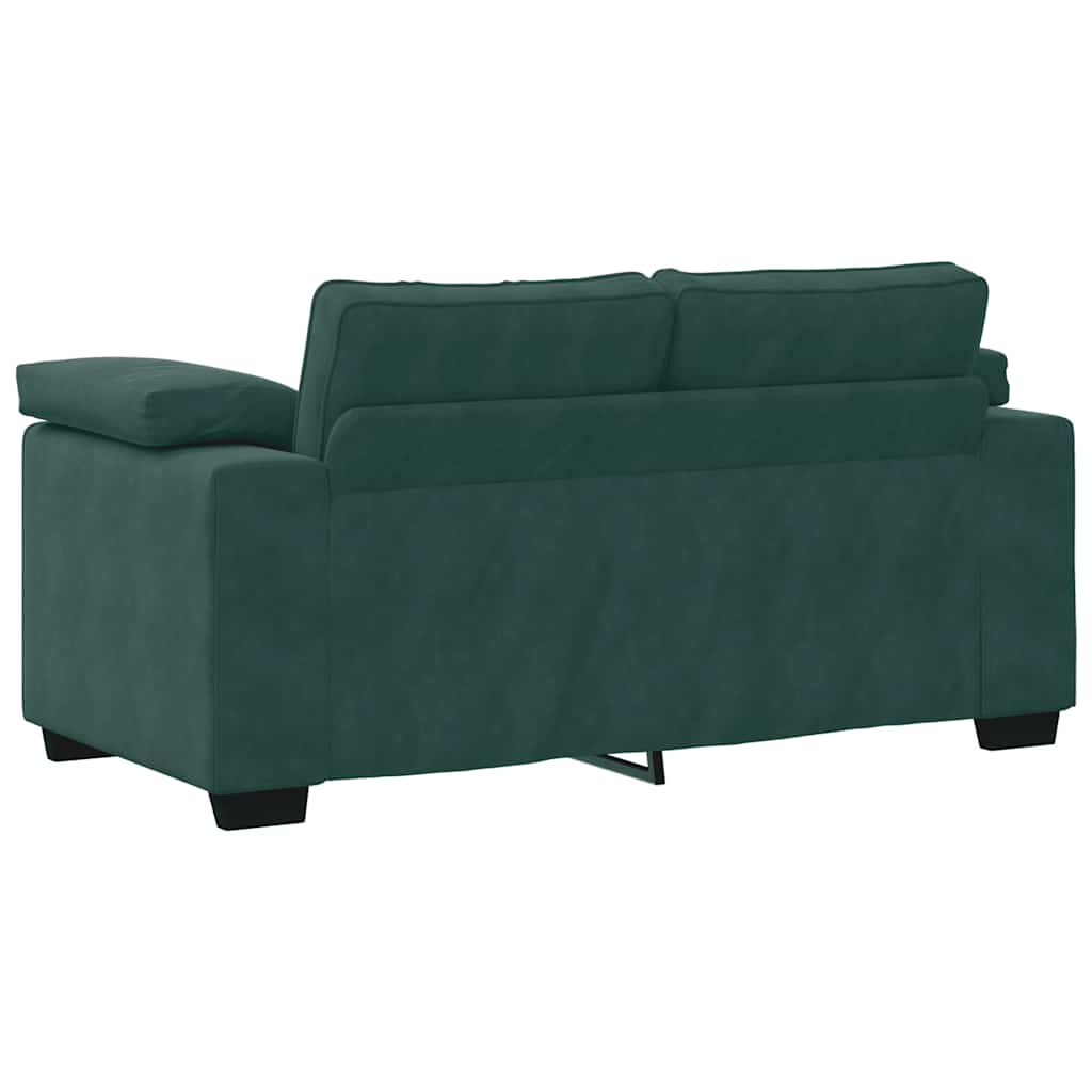 Loveseat Sofa Donkergroen 160x77x82 cm Fluweel is nu te koop bij PeponiXL, paradijselijk wonen!