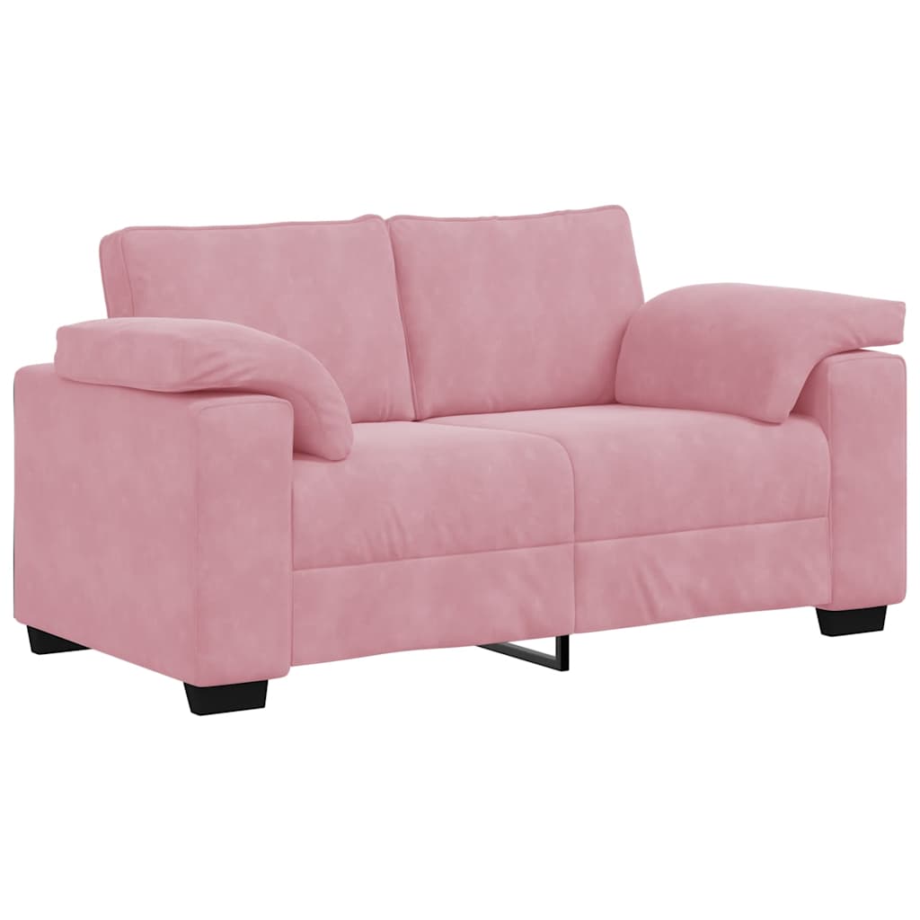 Loveseat Sofa Roze 160x77x82 cm Fluweel is nu te koop bij PeponiXL, paradijselijk wonen!