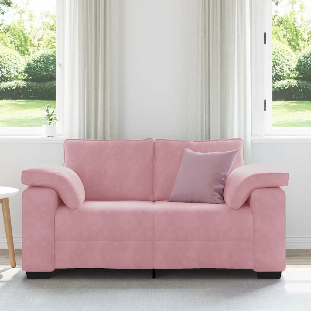 Loveseat Sofa Roze 160x77x82 cm Fluweel is nu te koop bij PeponiXL, paradijselijk wonen!