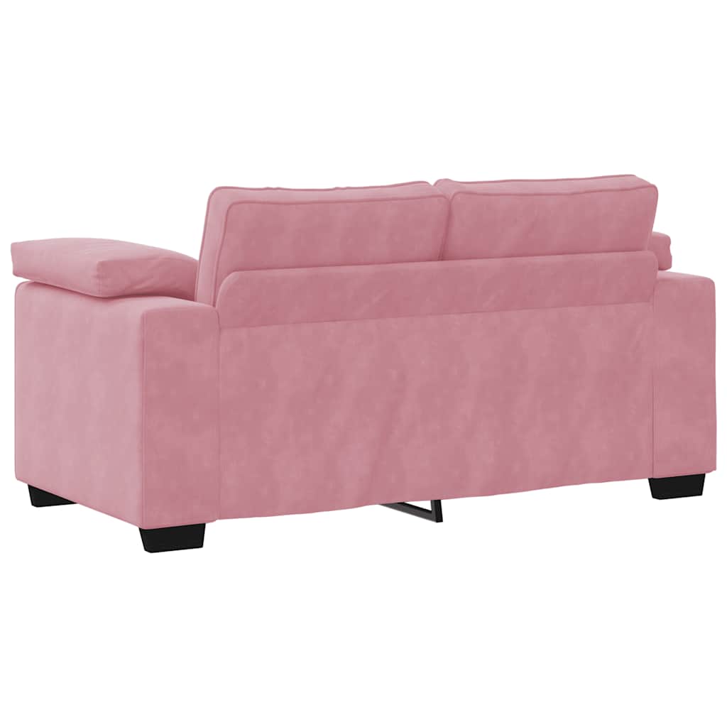 Loveseat Sofa Roze 160x77x82 cm Fluweel is nu te koop bij PeponiXL, paradijselijk wonen!