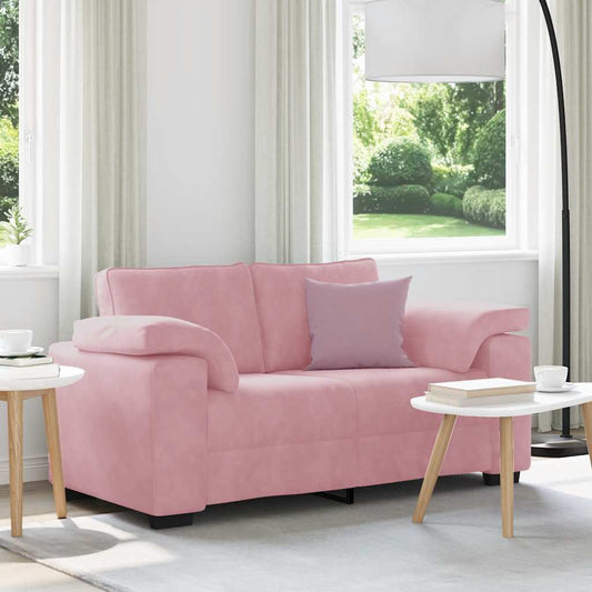 Loveseat Sofa Roze 160x77x82 cm Fluweel is nu te koop bij PeponiXL, paradijselijk wonen!