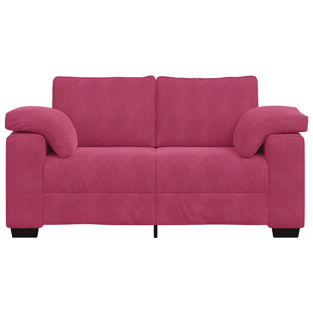 Loveseat Sofa Wijnrood 160x77x82 cm Fluweel is nu te koop bij PeponiXL, paradijselijk wonen!