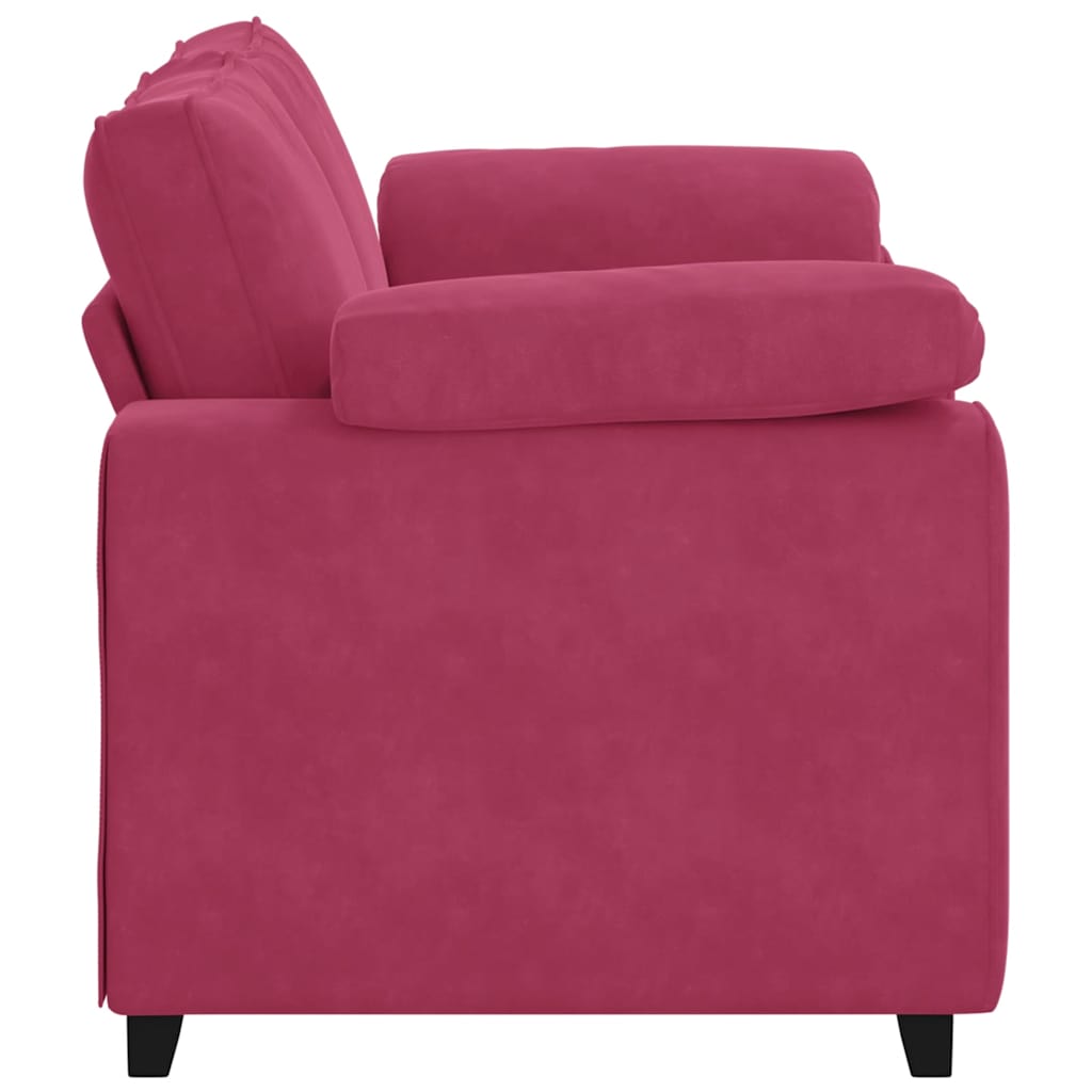 Loveseat Sofa Wijnrood 160x77x82 cm Fluweel is nu te koop bij PeponiXL, paradijselijk wonen!