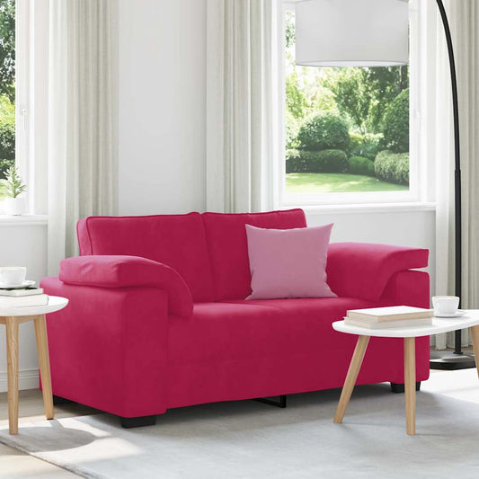 Loveseat Sofa Wijnrood 160x77x82 cm Fluweel is nu te koop bij PeponiXL, paradijselijk wonen!