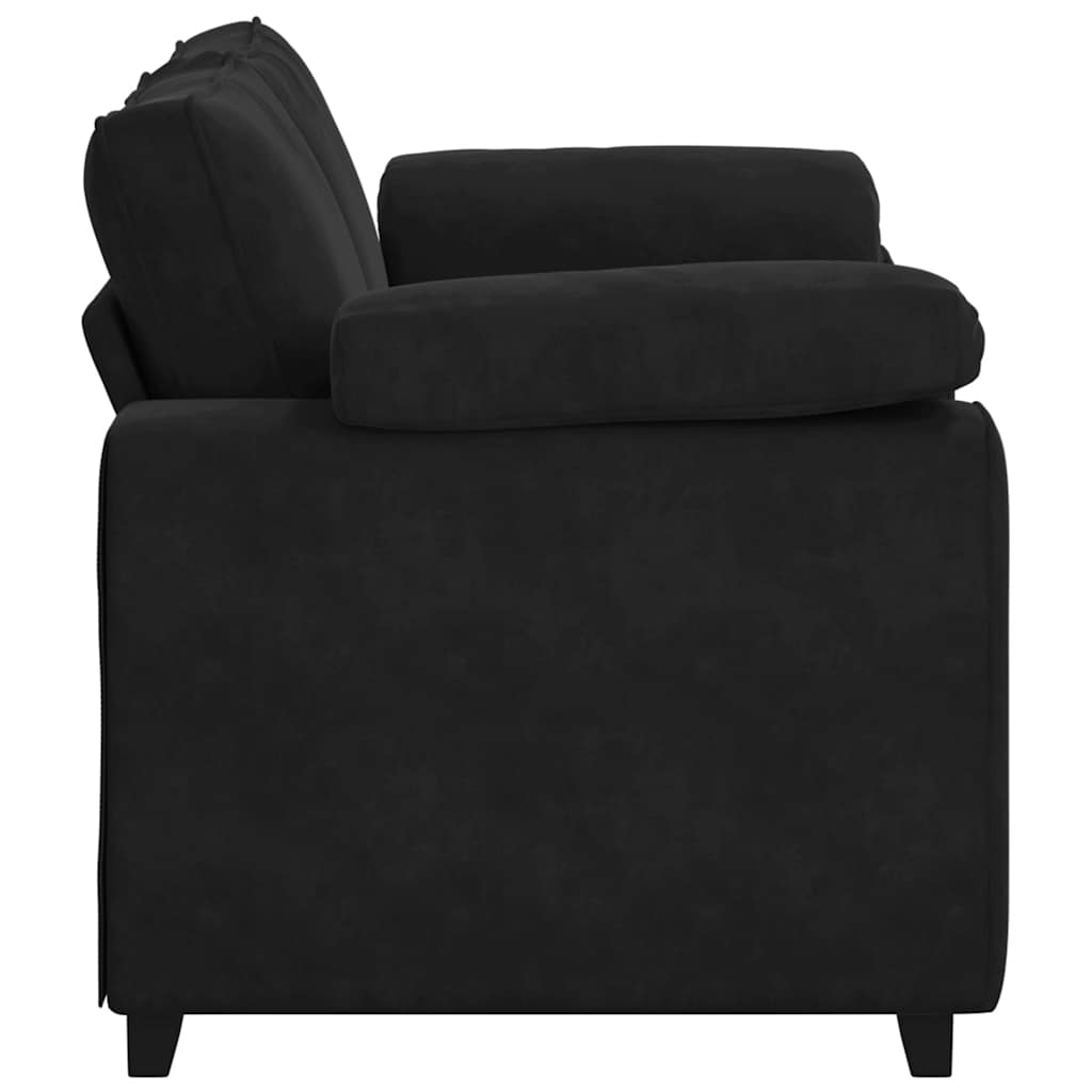 Loveseat bank 160x77x82 cm fluweel zwart is nu te koop bij PeponiXL, paradijselijk wonen!