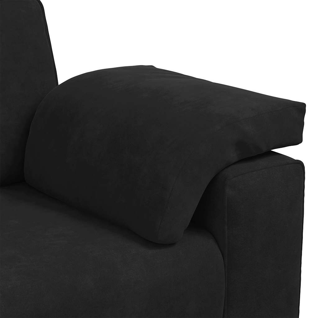 Loveseat bank 160x77x82 cm fluweel zwart is nu te koop bij PeponiXL, paradijselijk wonen!