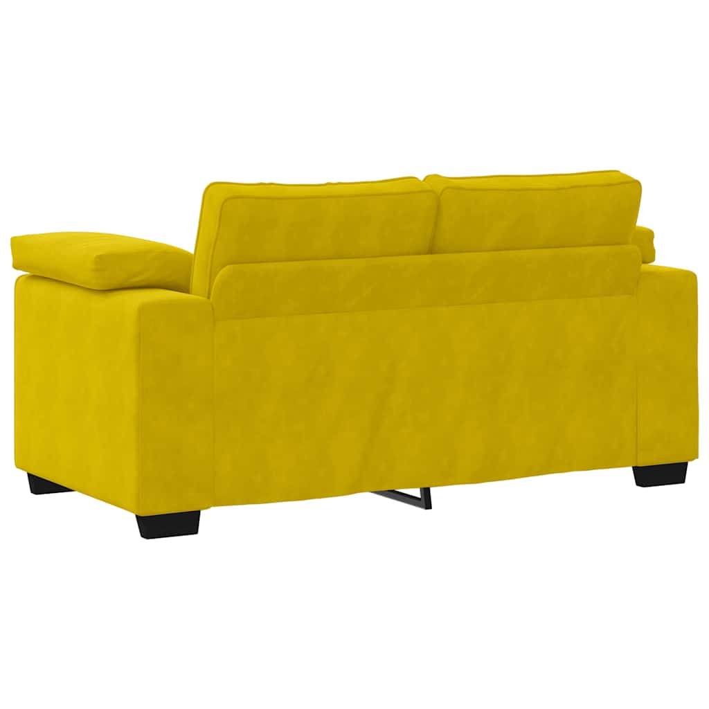 Loveseat Sofa Geel 160x77x82 cm Fluweel is nu te koop bij PeponiXL, paradijselijk wonen!