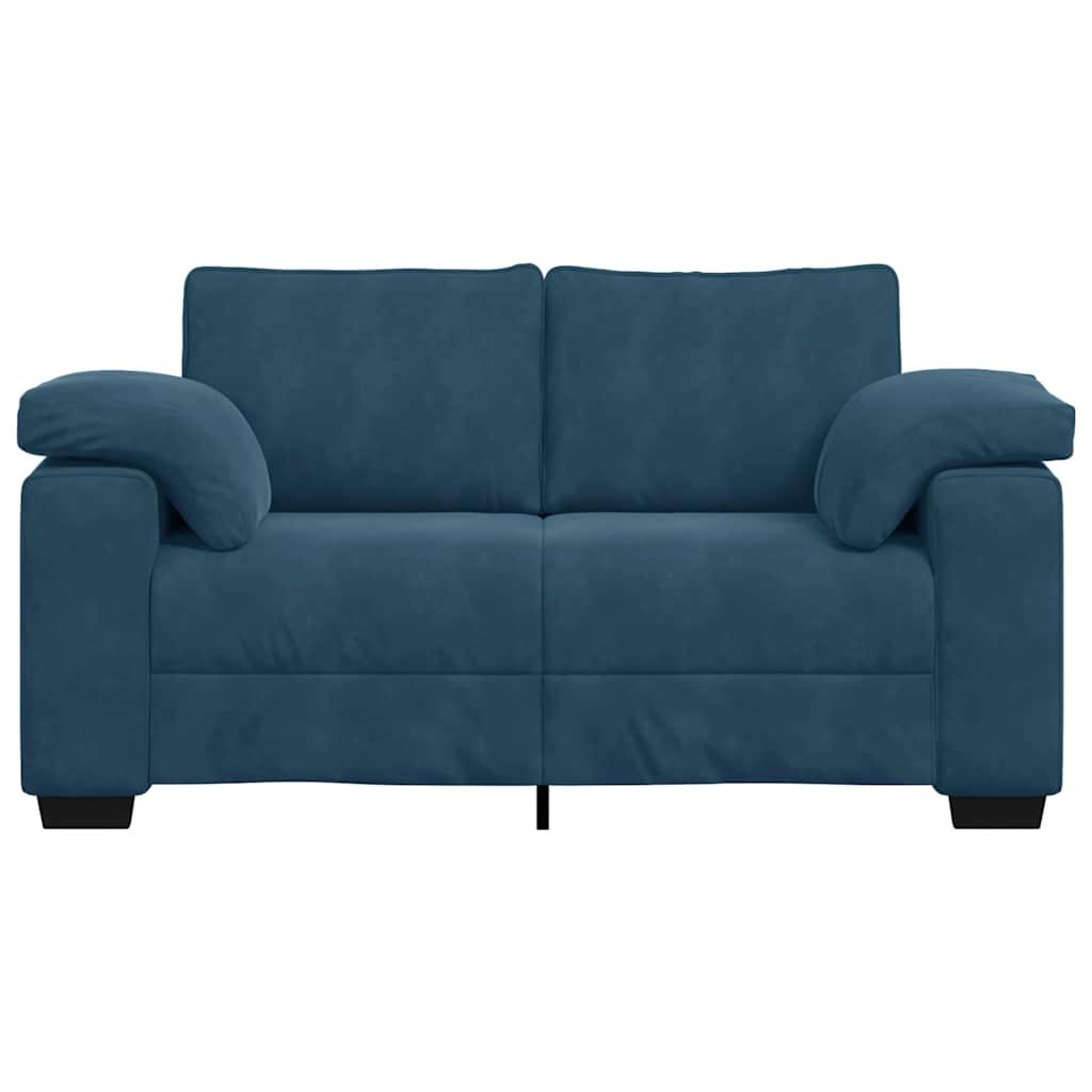 Loveseat Sofa Blauw 160x77x82 cm Fluweel is nu te koop bij PeponiXL, paradijselijk wonen!